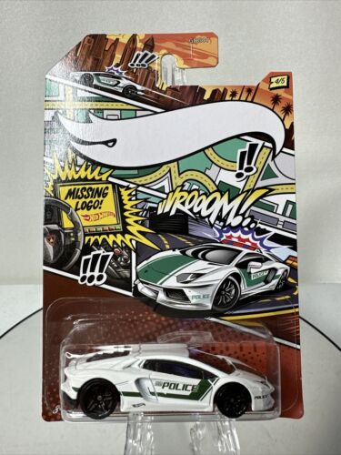 Hw Police Series Missing Logo Lamborghini Aventador Coupe White