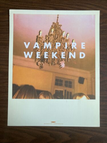 VAMPIRE WEEKEND SELF TITLED PROMOTIONAL POSTER FOLDED 11X14 XL RECORDINGS 2007