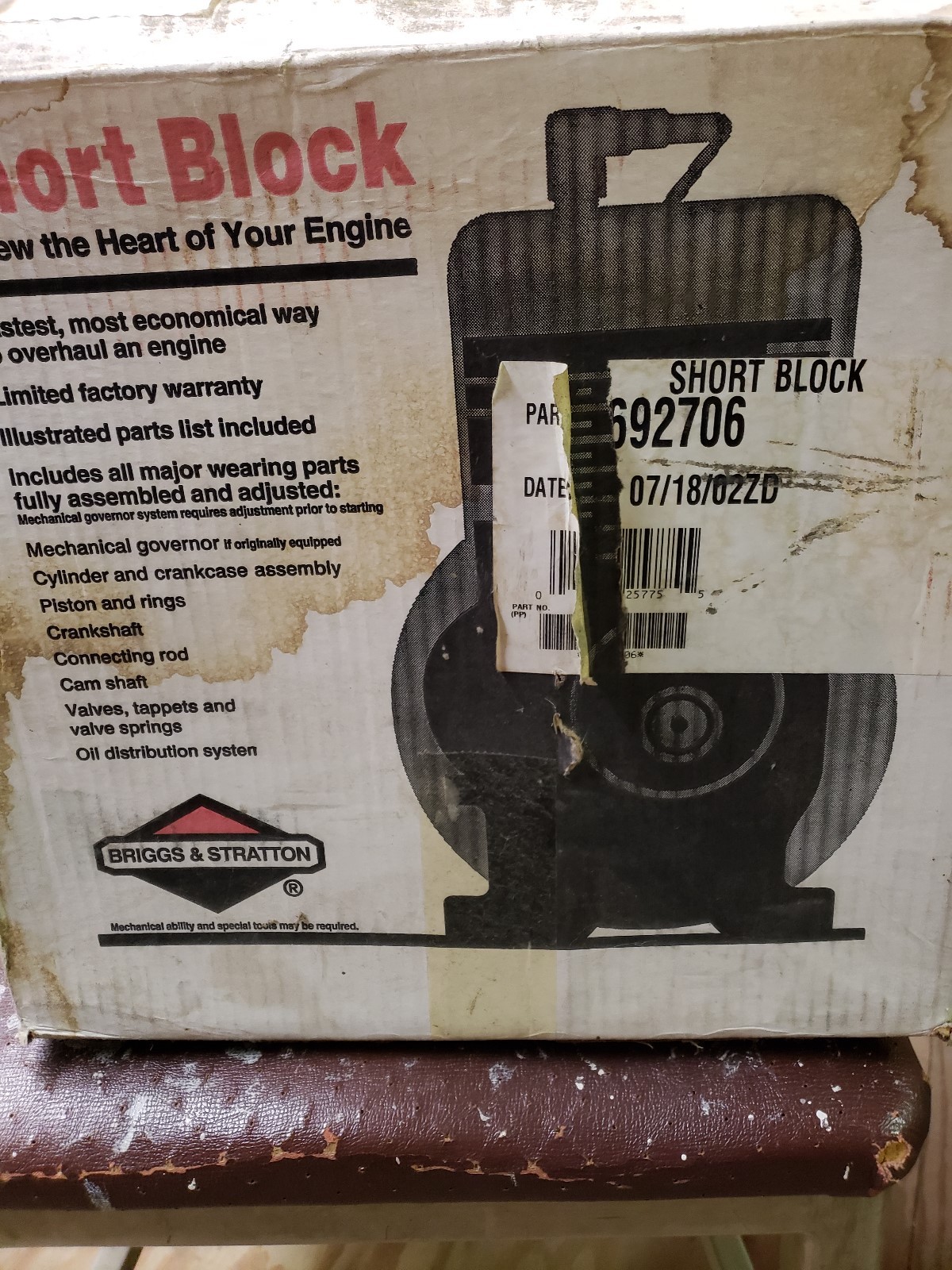 Briggs and Stratton 8hp Shortblock 1