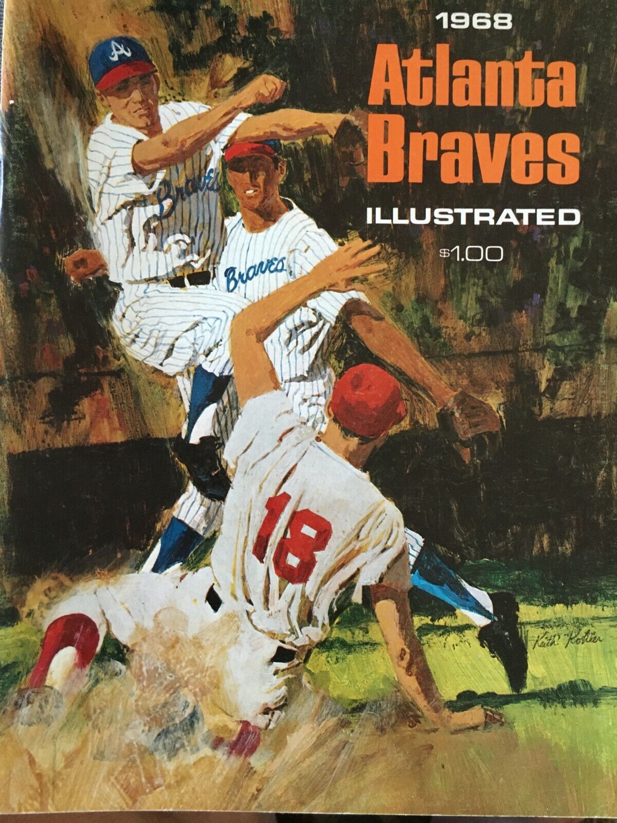 1968 Atlanta Braves Illustrated Yearbook Hank Aaron Uecker Fra...