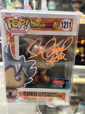 Funko Pop!Dragon Ball Z Goku UI With Kamehameha Signed by Sean 1211