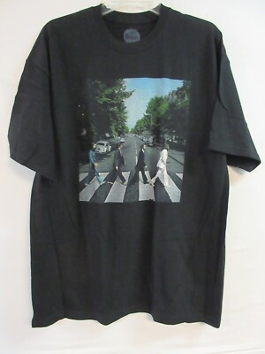 BEATLES OFFICIAL MERCH BLACK ABBEY ROAD  2012 BAND CONCERT MUSIC T-SHIRT LARGE
