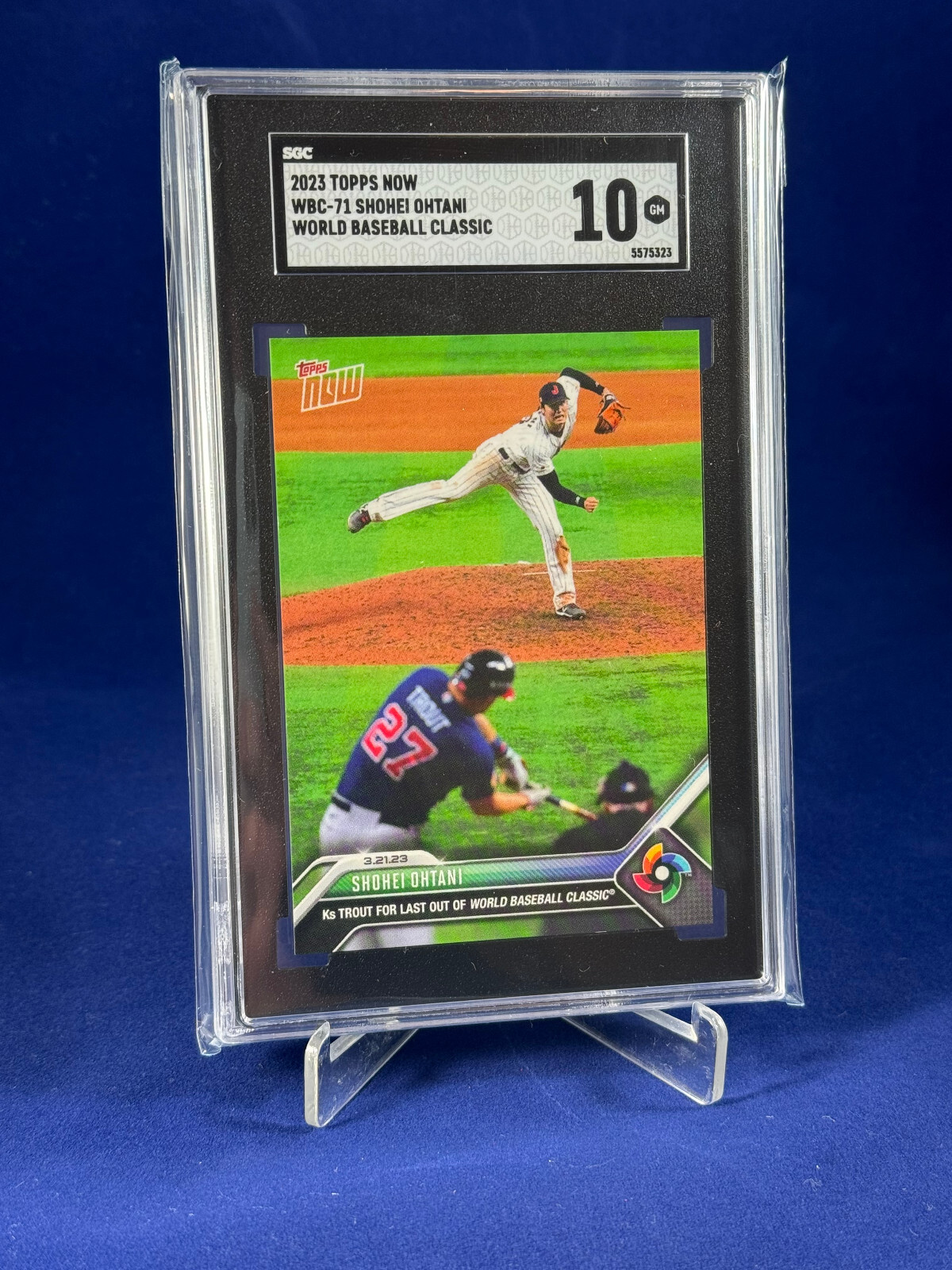 PSA10 大谷翔平 2023 Topps Now #WBC71 マイクトラウト Mike Trout