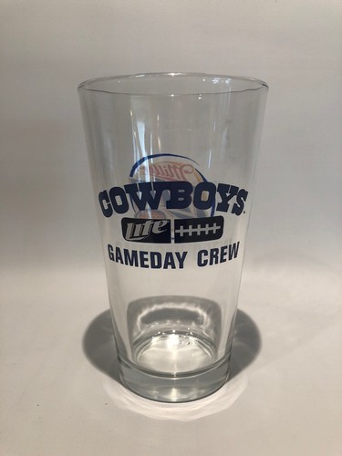 Miller Lite Dallas Cowboys Game Day Crew Pint Beer Glass