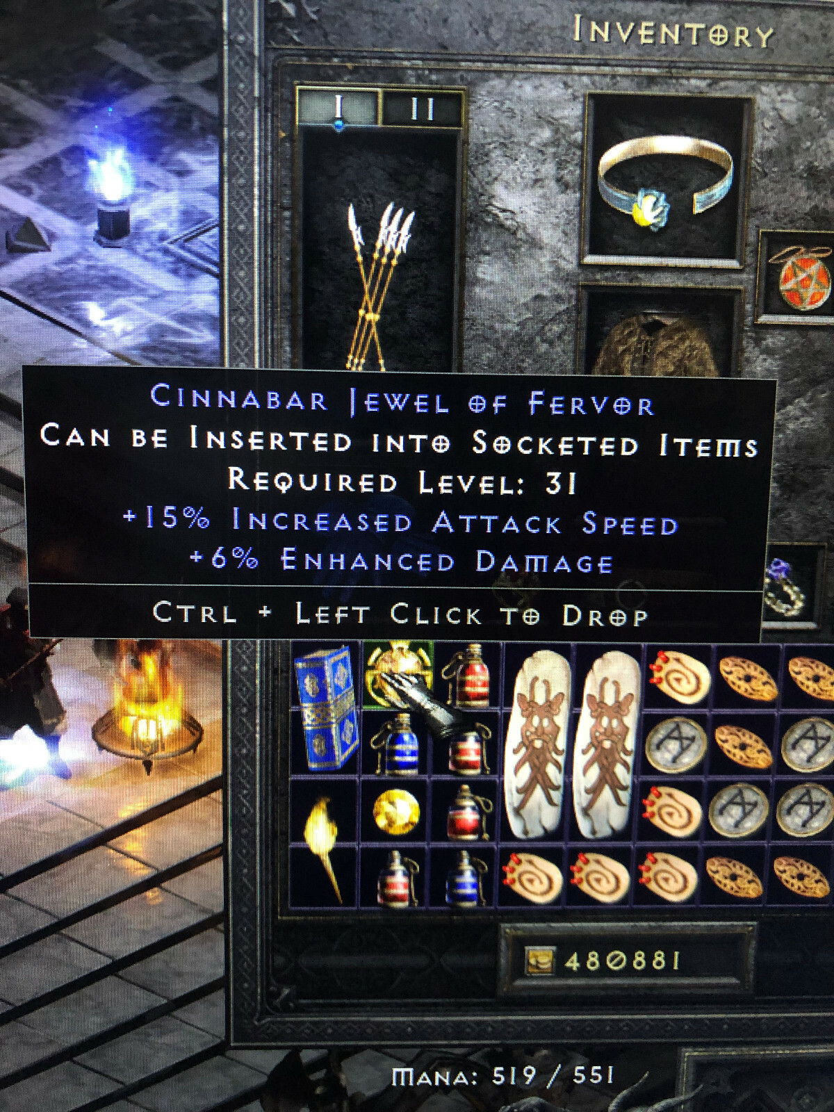 DIABLO 2: RESURRECTED✓ 15%IAS, 6% enhanced damage JEWEL