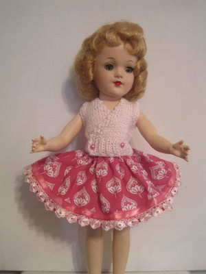 Sweater and skirt - clothes for Mary Hoyer and other slender 14'' dolls