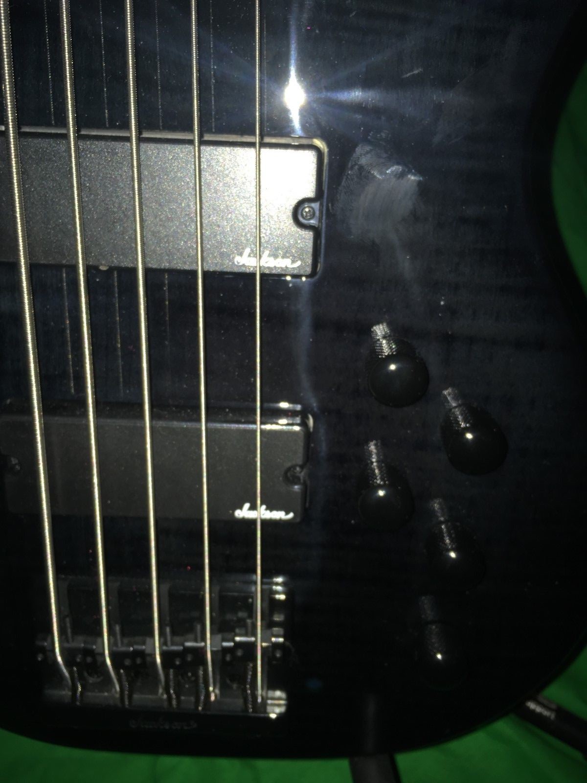 Jackson CBXNT V 5-String Electric Bass Guitar Transparent Black Free UPS Shiping