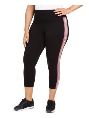 

CALVIN KLEIN Женские черные полосатые леггинсы для активного отдыха Plus, Черный, PF9X7940