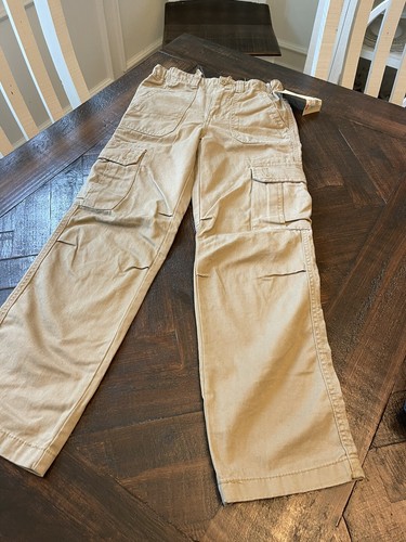 NWT Cherokee Cargo Pants Boys Size 10 Brown Khaki