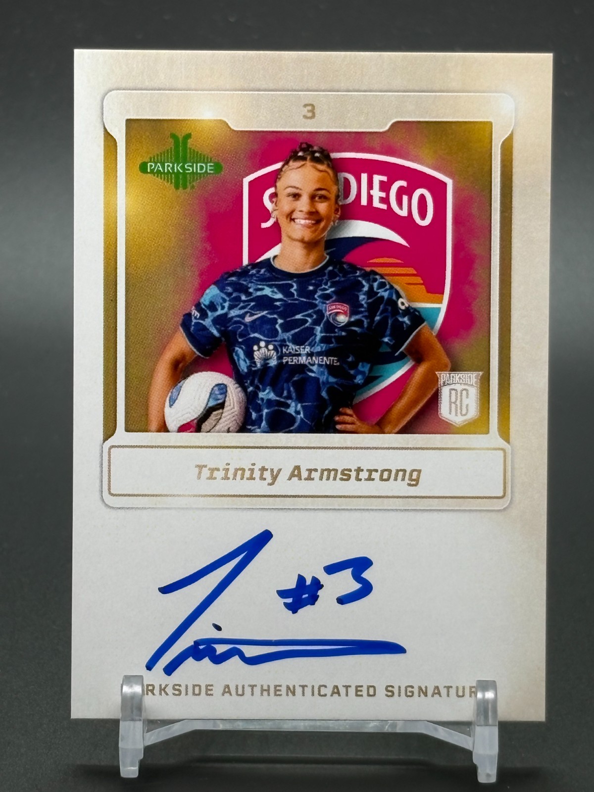 2025 Parkside NWSL Vol 1 Rookie Signature SS-TA TRINITY ARMSTRONG Auto /370 RC