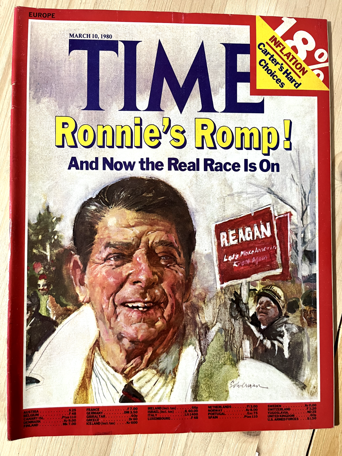 Rivista Magazine Time 1980 March 10 Ronnie's Romp! And Now the Real Race Is On