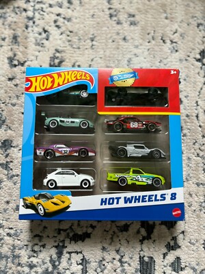 2023 Hot Wheels Variety 8 Pack in Unopened Slightly Damaged Box