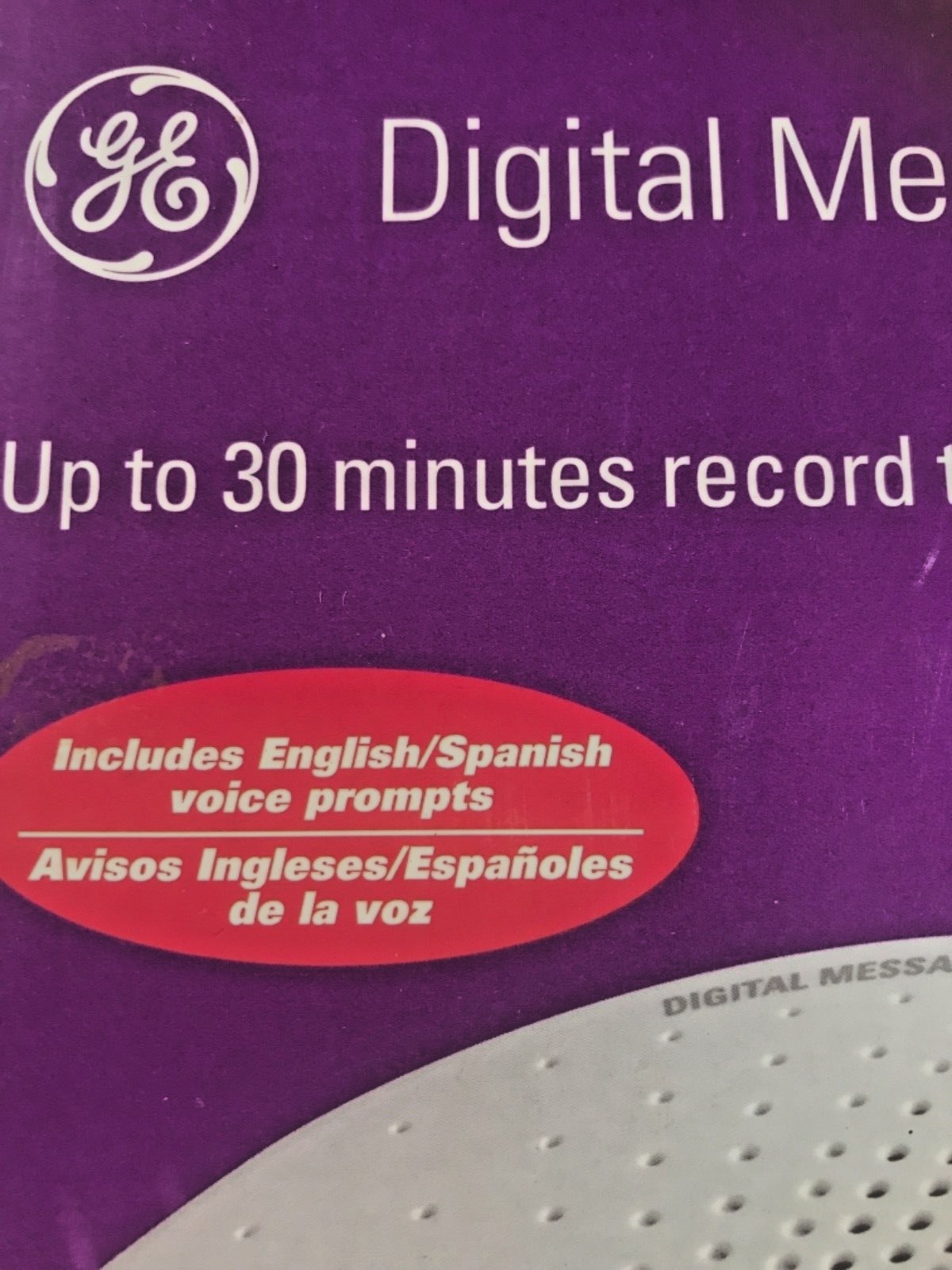 GE Digital Messaging System 30 Min Record Time Call Screening Voice Time Day NIB