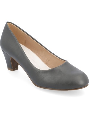 

JOURNEE COLLECTION Женские серо-серые туфли без каблука Luu-m с блокированным носком, 6,5 м, Серый, LUU-M-PUMP