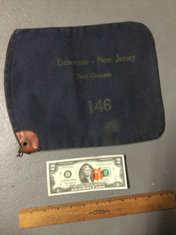 Vintage Cape May New Jersey Lewes Delaware Ferry Money Bag