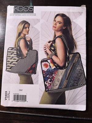  Vogue Accessories Sewing Patterns Bag Purse UNCUT V1403 Koos Couture Designer