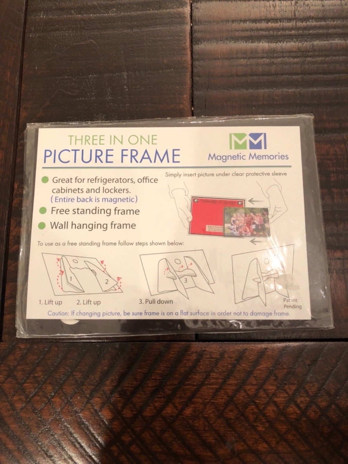 Magnetic 4x6 4 x 6 Three In One Picture Frame Photo Picture