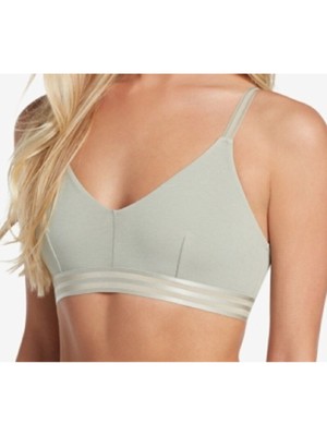 

JOCKEY Intimates Зеленый бюстгальтер без косточек из смесового хлопка с регулируемым ремешком и бантом, 001629-315