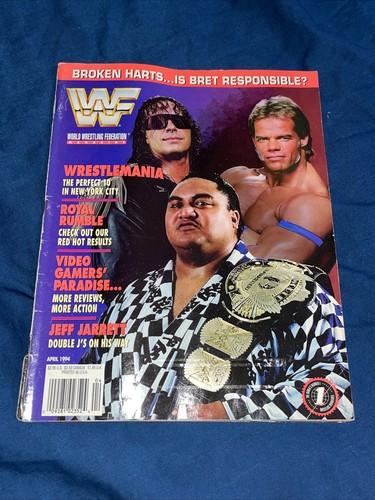 WWF Wrestling Magazine April 1994 Bret Hart Lex Lugar
