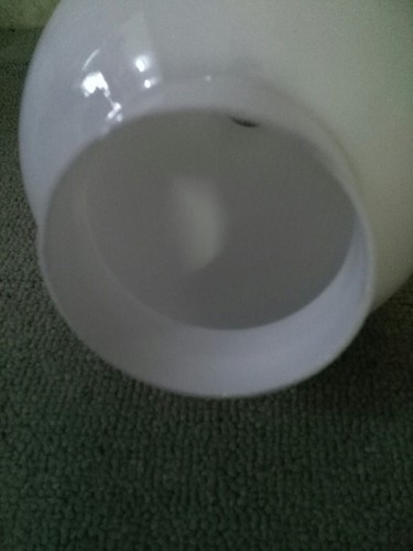 Vintage White Glass Ruffled Top Hurricane Lamp Oil Lamp Chimney Globe