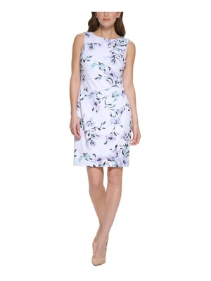 

CALVIN KLEIN Женское белое платье-футляр без рукавов выше колена на подкладке, Белый