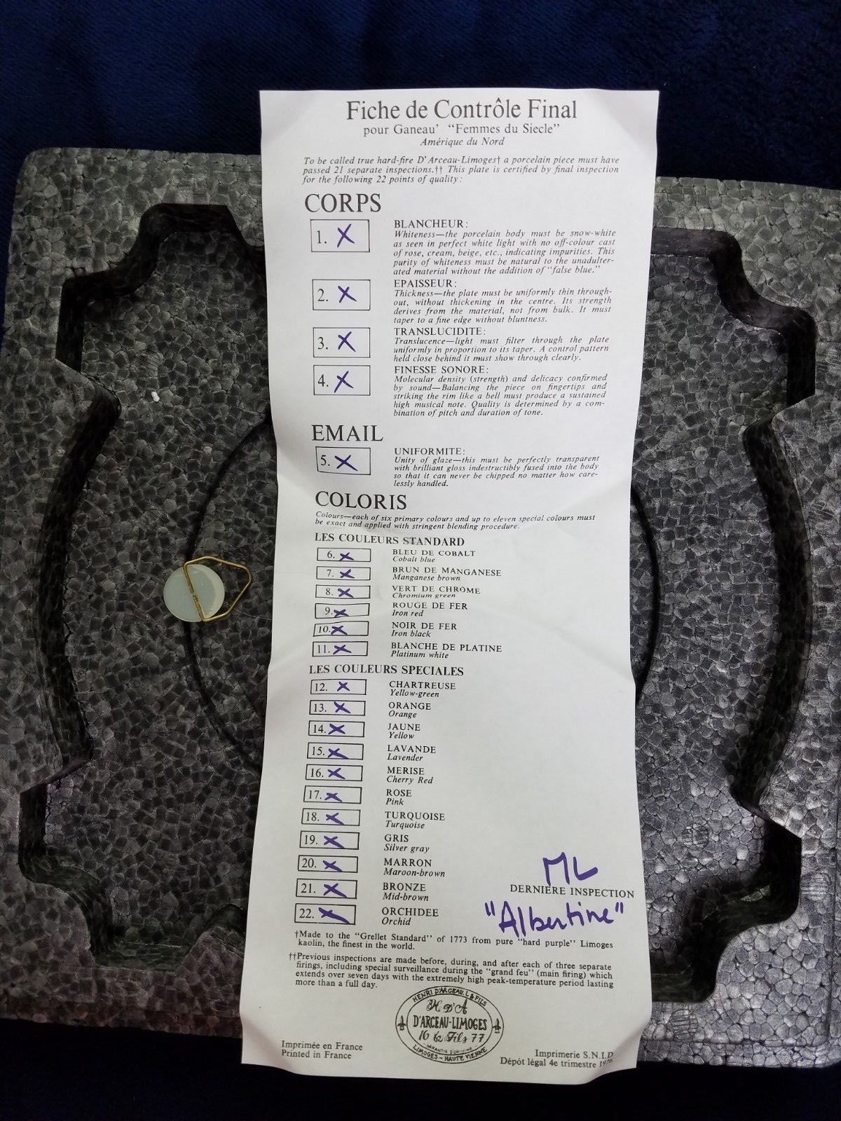 French Collector Plate Albertine The Sinuous Woman Of Paul Poiret 1910 numbered