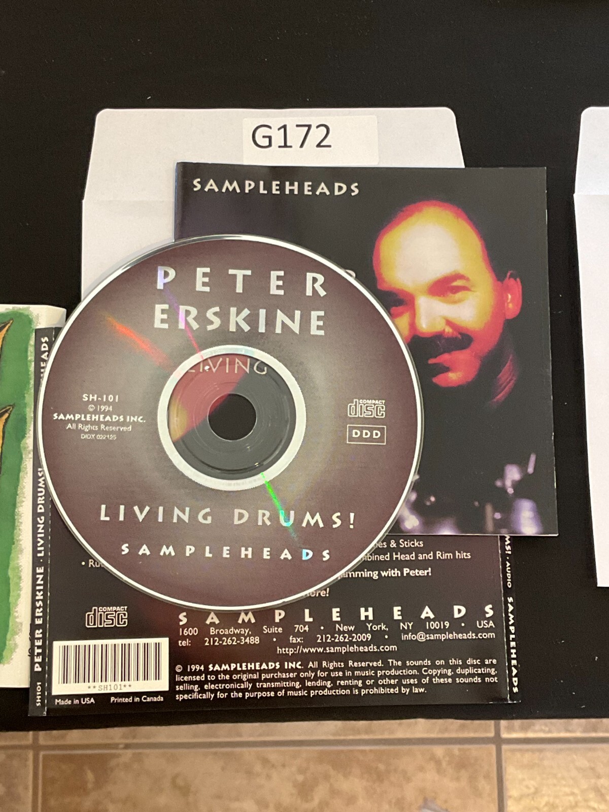 DTM・DAW SAMPLEHEADS PETER ERSKINE LIVING DRUMS SAMPLEHEADS PETER ERSKINE LIVING DRUMS AUDIO CD No Case No