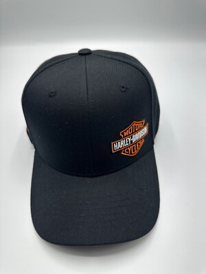New Harley Davidson Logo Black Graphic Adjustable Snapback Hat Cap One Size