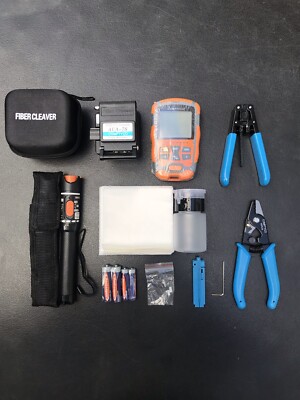 FTTH Fiber Cold Connection Tool Set Optical Power Meter Fiber Cutter