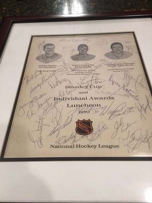 Boston Bruins Signed Auto 1970 NHL Awards Program Orr Stanley Cup Champions