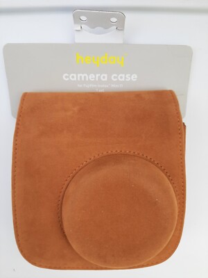 Heyday Fujifilm Instax Mini 11 Camera Case Brown Faux Suede Leather Magnetic 