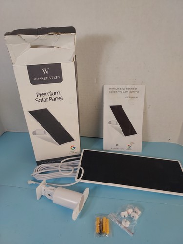 Wasserstein - Solar Panel for Google Nest Cam (Battery) - White