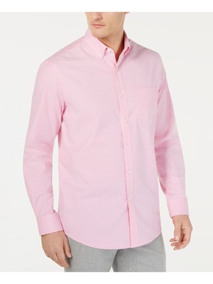 

CLUBROOM Мужская розовая повседневная рубашка на пуговицах, Розовый, 27104CRLSW