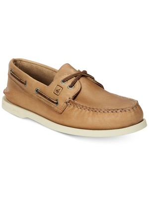 

SPERRY Мужские бежевые аутентичные оригинальные кожаные топсайдеры без шнуровки с круглым носком 11 м, Бежевый, 0197632