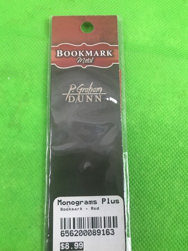Metal Bookmark P Graham Dunn Red With Silver Ribbon New With Tag