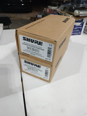2-NEW Shure MX393/O Microflex Omnidirectional Boundary Microphones-Original Box