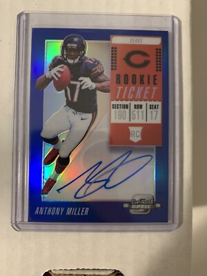 ANTHONY MILLER BGS9 /25 rookie auto 2018 CONTENDERS OPTIC Blue ON CARD autograph
