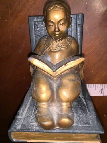 1939 Armor Bronze Japan Mother & Child Bookends