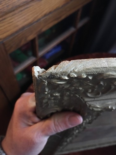 Large Ornate Antique Gesso Wood Picture Frame German Lithograph Print