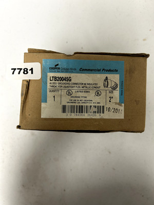 Crouse Hinds LTB20045G Grounding Connector W/ Insulated