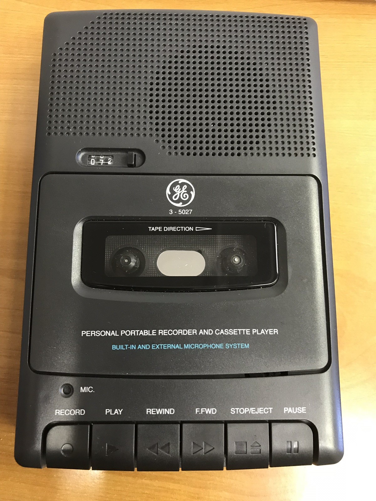 GE General Electric 3-5027A Cassette Tape Tabletop Recorder Player,Power Adapter