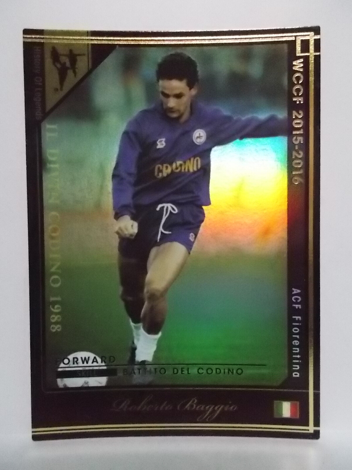 Panini Wccf 15 16 Hole Roberto Baggio Fiorentina Italy Code Used Sportscards Com