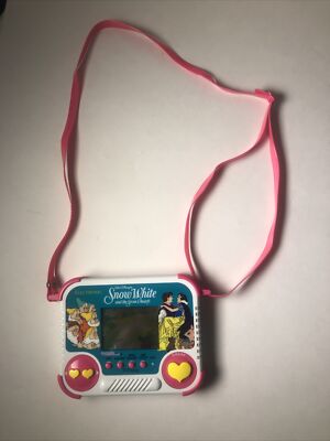 Tiger Electronics Snow White & The Seven Dwarfs Handheld LCD Game 1990 W Strap
