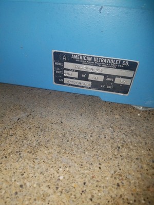 American Ultraviolet Co. UV Tunnel model PS-38-4-T3