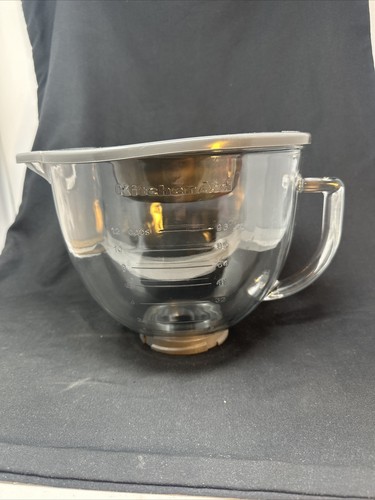 KitchenAid Mixer 2.5L 12 Cup Glass Bowl, Ring, Lid W10154769 W10223140 W10220977