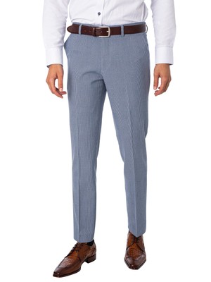

Мужские брюки узкого кроя в клетку Marc Darcy Bromley, синие, Синий, BROMLEY-TROUSERS