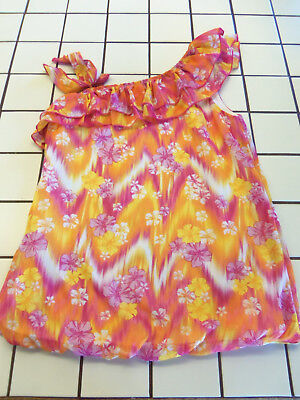 GEORGE GIRLS TUNIC BUBBLE STYLE LINED TOP SIZE XL 14-16 FLORAL SUMMER SPRING EUC