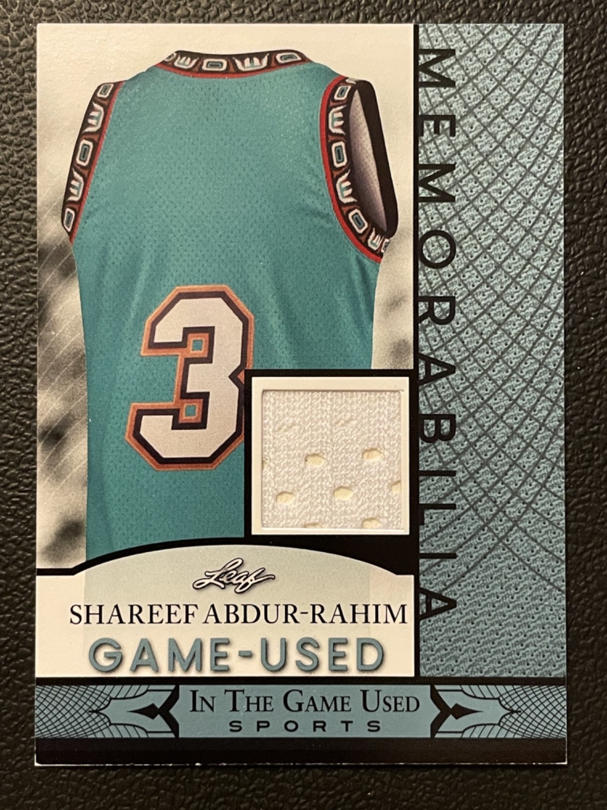 2024 Leaf In The Game Used Memorabilia Blue Shareef Abdur-Rahim Jersey