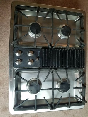30 Inch Downdraft Ge Profile Gas 4 Burner Stainless Cooktop
