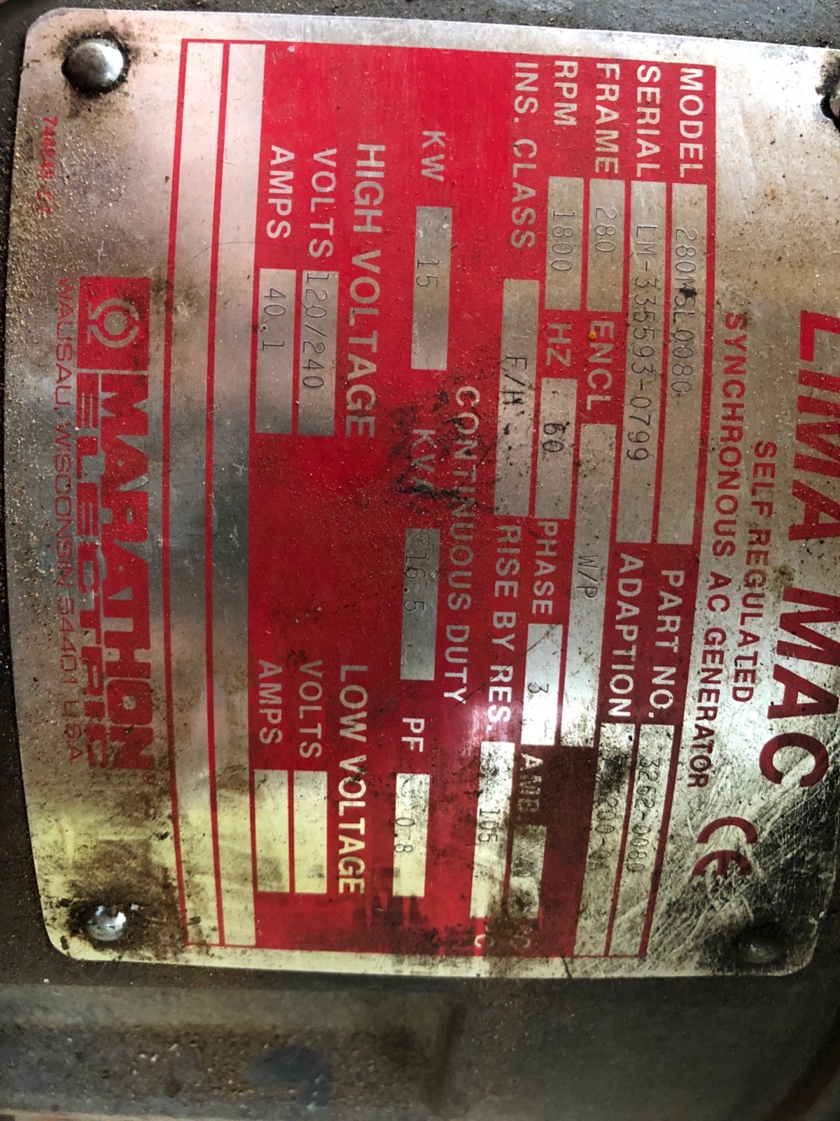 Lister Petter Diesel Generator 15kw